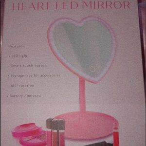 Heart led mirror